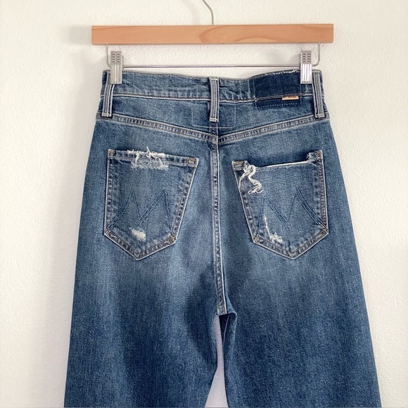 Mother Superior High Waisted Study Hover Distressed Jean Peaches and Screams 24 - Picture 8 of 16